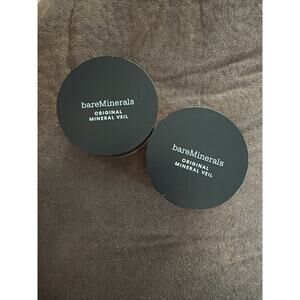 (2) bareMinerals Original Mineral Veil Tinted Tan Deep Setting Powder 0.3 Oz aa